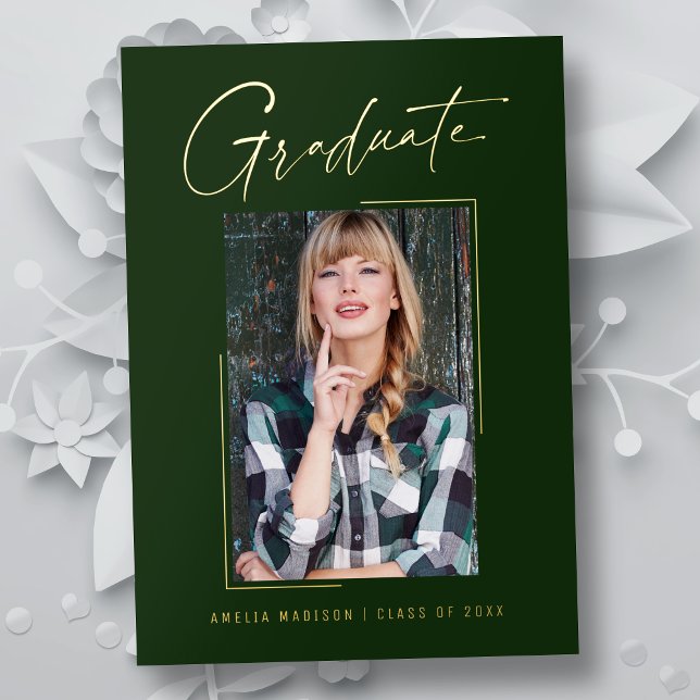 Tarjeta de graduado de escritura de tinta única mí (Subido por el creador)