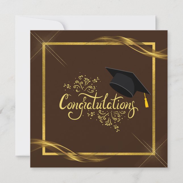 Tarjeta de graduado de felicitaciones (Anverso)