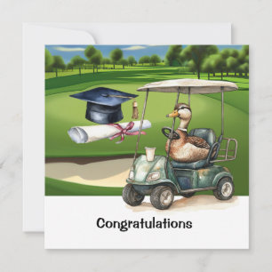 Tarjeta de graduado de felicitaciones por golf