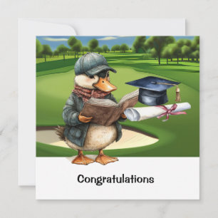 Tarjeta de graduado de felicitaciones por golf