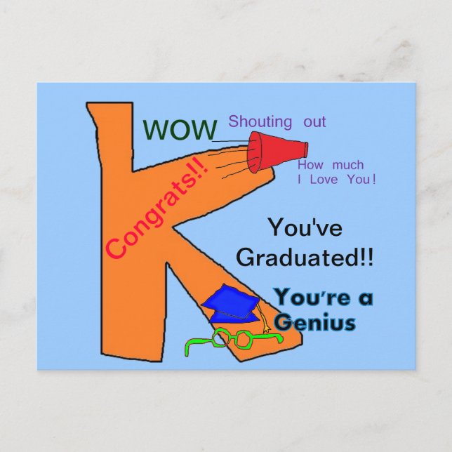 Tarjeta de graduado de kindergartner (Anverso)