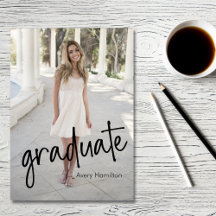 Tarjeta de graduado de la clase con 5 fotos