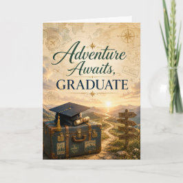 Tarjeta de graduado: La aventura espera
