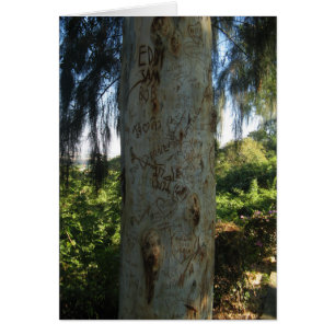 Tarjeta de graffiti de árbol tailandés