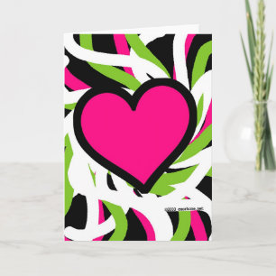 Tarjeta de Graffiti Pink Heart