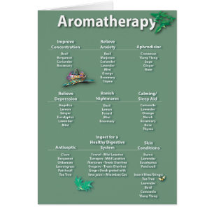 Tarjeta de gráfico de aromaterapia verde Moss