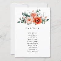 Tarjeta de gráfico de asientos Boda brillante Vero