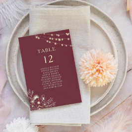 Tarjeta de gráfico de asientos de boda de oro de B