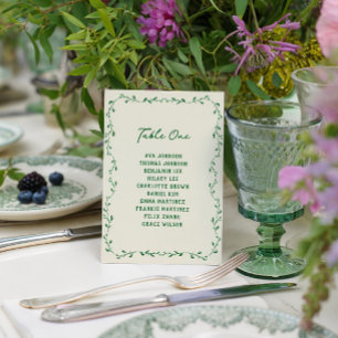 Tarjeta de gráfico de asientos de boda dibujados a