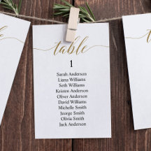 Tarjeta de gráfico de asientos de boda elegante En