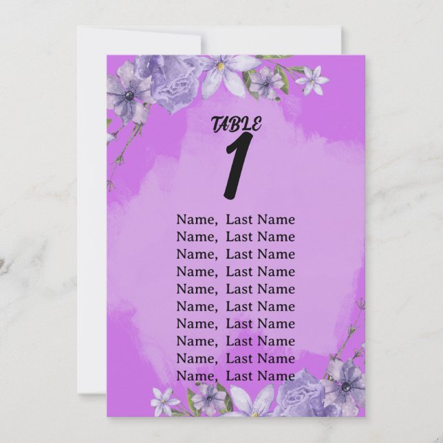 Tarjeta de gráfico de asientos del Boda de guiones (Anverso)