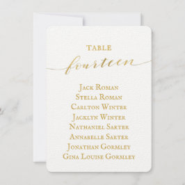 Tarjeta de gráfico de asientos para Boda de caligr