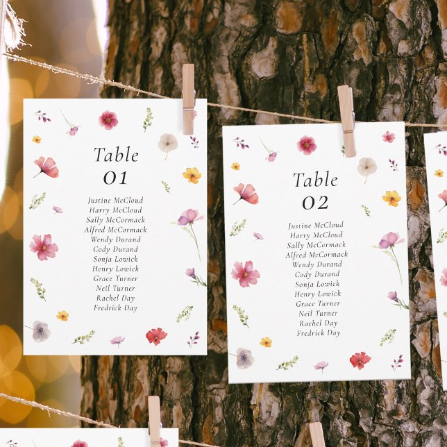 Tarjeta de gráfico de asientos para Bodas de flore (Subido por el creador)
