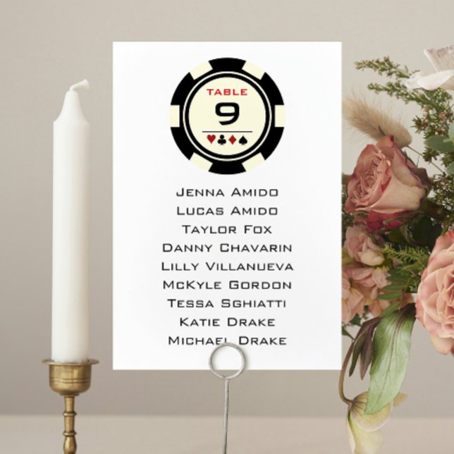 Tarjeta de gráfico de asientos para Bodas de Poker (Subido por el creador)