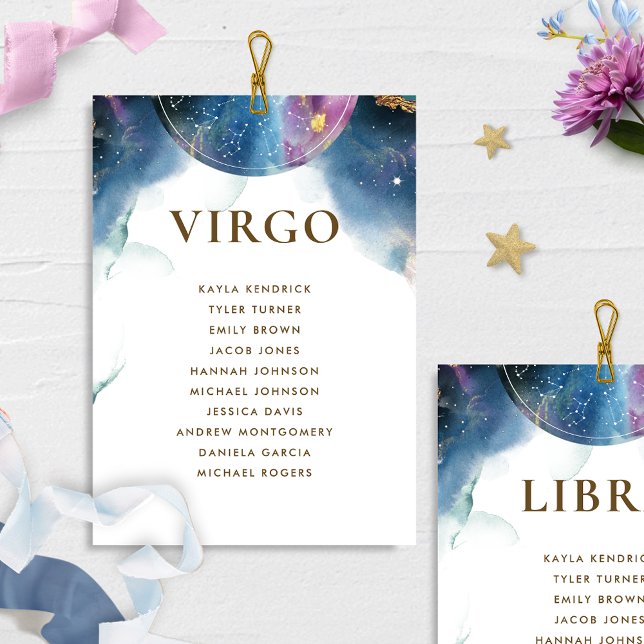 Tarjeta de gráfico de asientos virgo celestial con (Subido por el creador)