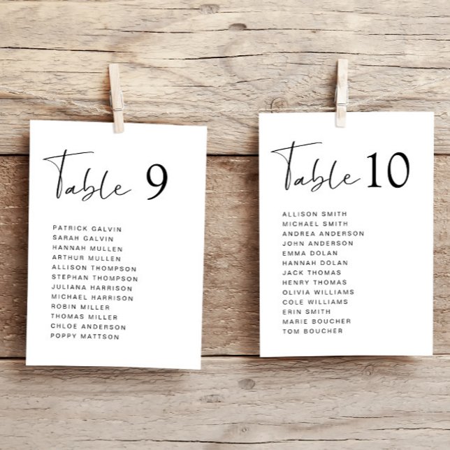 Tarjeta de gráfico de tablas de Boda de guiones mo (Subido por el creador)