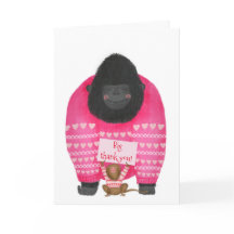 Tarjeta de 'gran agradecimiento' a gorila y marmos