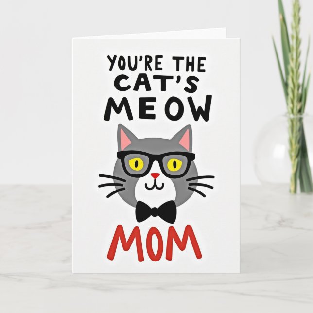 Tarjeta de Gran Mamá Felina Mate (Anverso)
