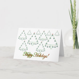 Tarjeta de granja de árbol de navidad para bolas d