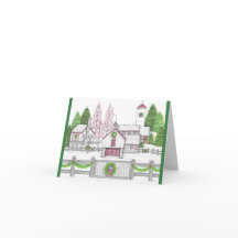 Tarjeta de granja familiar de vacaciones