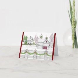 Tarjeta de granja vintage de vacaciones