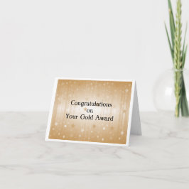 Tarjeta de gratificación Gold Award