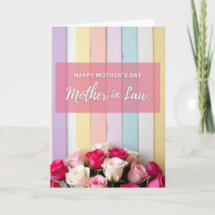 Tarjeta de gratitud pastel rayada
