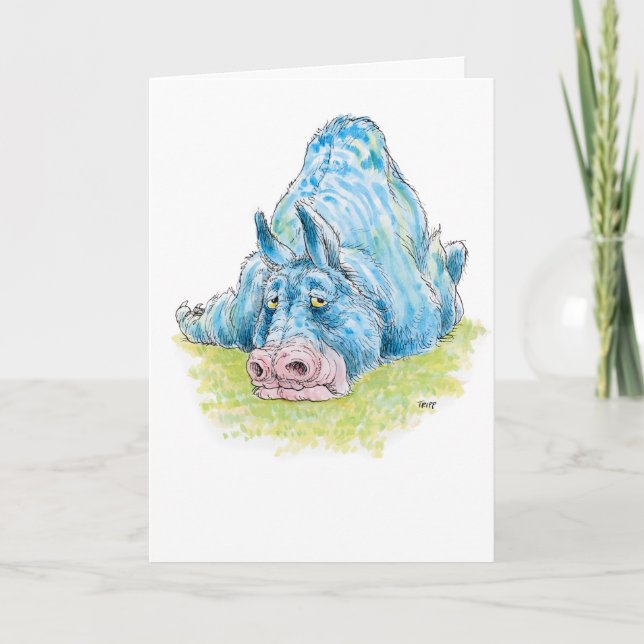 Tarjeta de Greeeting de la bestia de los azules (Anverso)