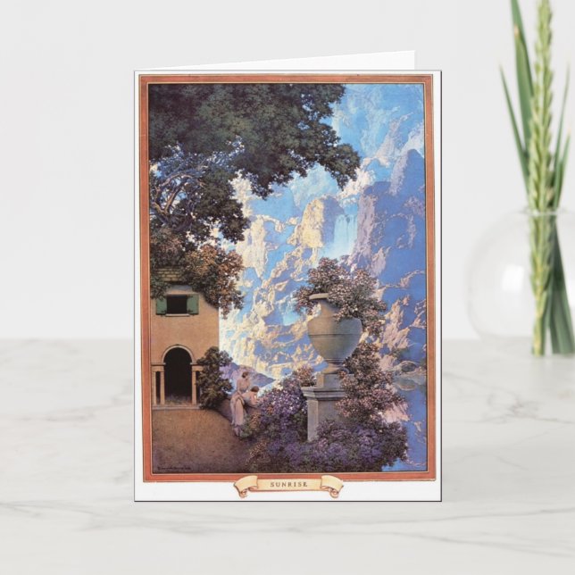 Tarjeta de Greetin con "salida del sol" por (Anverso)