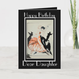 TARJETA DE GREETING DE LA HIJA DE ART DECO "DANDO"