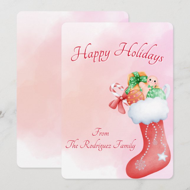 TARJETA DE GREETING DE NAVIDADES DE BOHO (Anverso / Reverso)