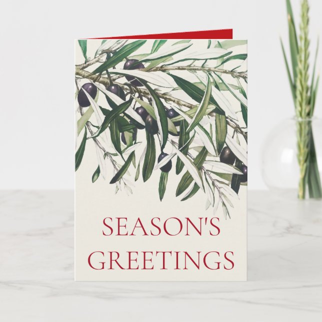 TARJETA DE GREETING DE NAVIDADES DE "OLIVE BRANCH" (Anverso)