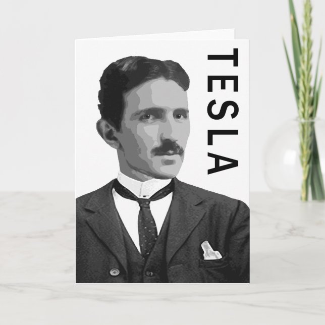 TARJETA DE GREETING DE TESLA (Anverso)