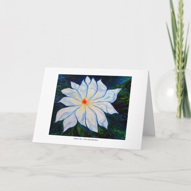 TARJETA DE GREETING DE Water Lily (Anverso)