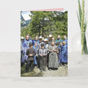 TARJETA DE GRETTING DE AMISH NAVIDADES DIVERTIDOS