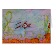 Tarjeta de Gretting de la música del "C-Tiburón"