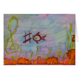 Tarjeta de Gretting de la música del "C-Tiburón"