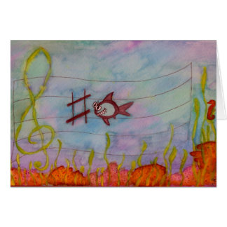 Tarjeta de Gretting de la música del "C-Tiburón"