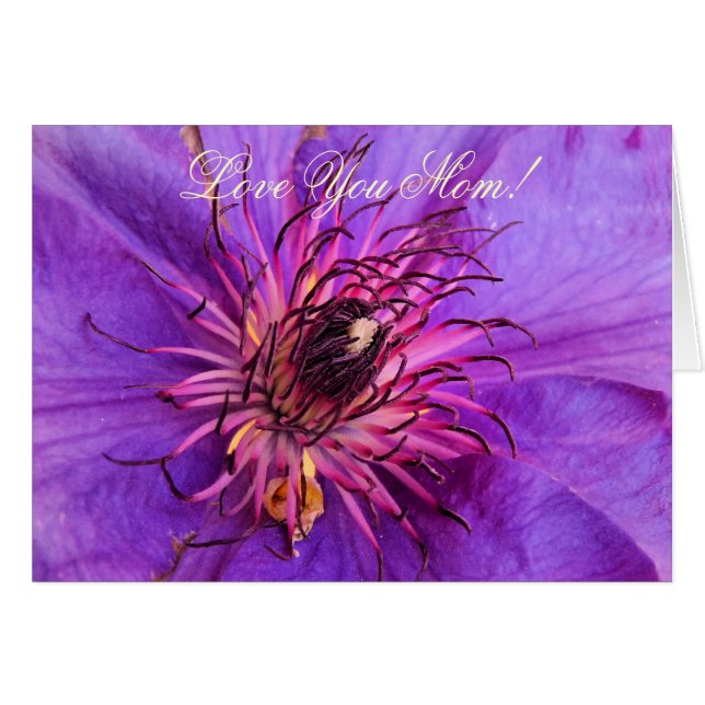 TARJETA DE GRETTINGS CLEMATIS (Anverso (Horizontal))