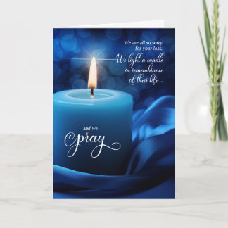 Tarjeta de Group Blue Candlelight Sympathy