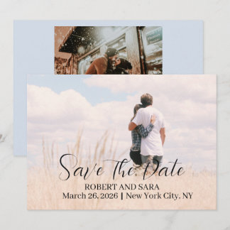 Tarjeta de Guarda la Fecha con Foto Personalizada