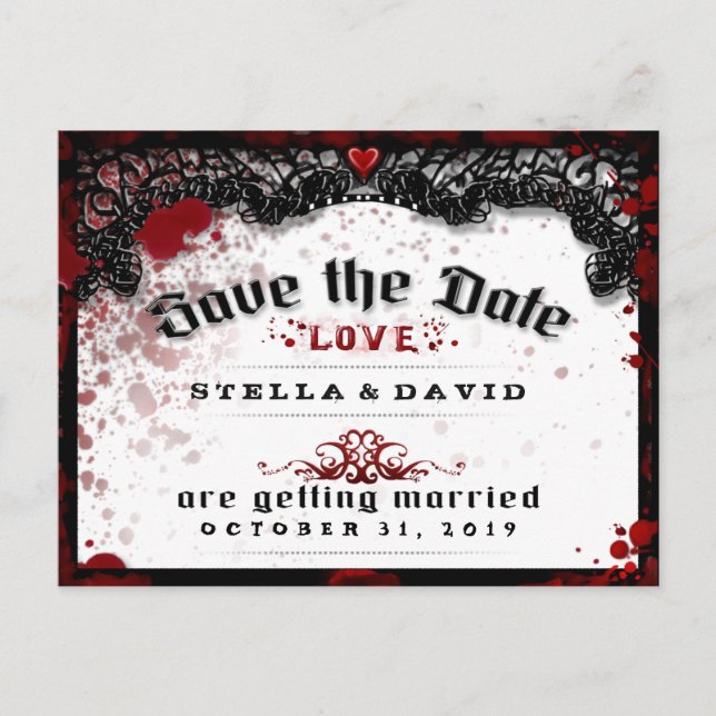 Tarjeta de guardado de fecha de Halloween de salpi (Anverso)