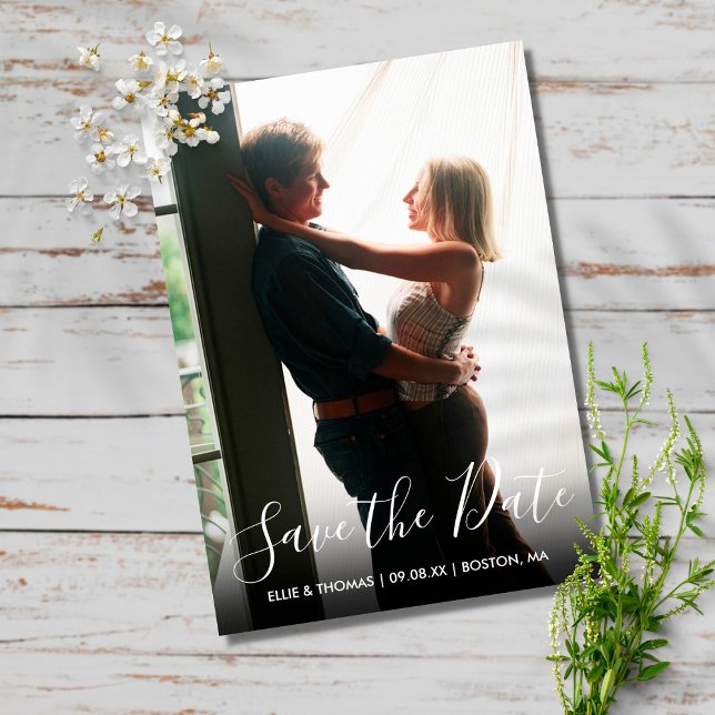 Tarjeta de Guardar Fecha con Foto y Letra (Subido por el creador)