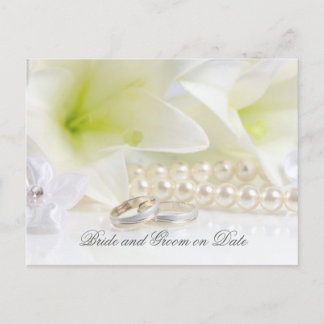 Tarjeta de guardar fecha de anillo de boda floral 