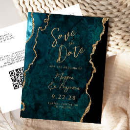 Tarjeta de Guardar la Fecha con Código QR de Ágata