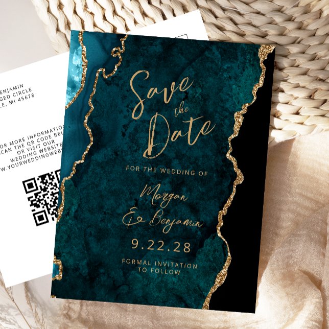 Tarjeta de Guardar la Fecha con Código QR de Ágata (Subido por el creador)