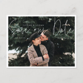 Tarjeta de Guardar la Fecha con Foto y Tipografía 