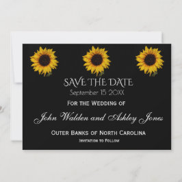 Tarjeta de Guardar la Fecha con Gotitas de Girasol