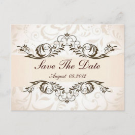 Tarjeta de guardar la fecha de boda con flores de 