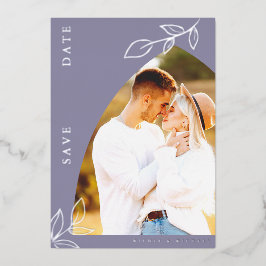 Tarjeta de guardar la fecha de boda con foto de ho